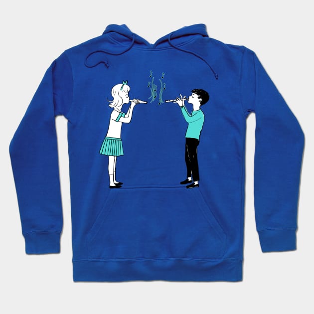 Jamming on Flutes Hoodie by worksoflove